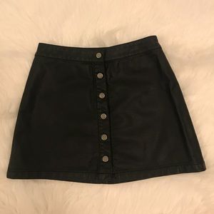 Forever 21 leather black mini skirt